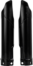 Charger l'image dans la galerie, Acerbis black fork guard for motorcycle forks, featuring product number 23740-60001, designed to protect front suspension components.