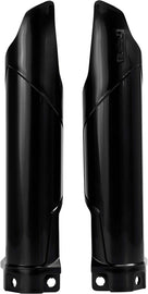 Acerbis black fork guard for motorcycle forks, featuring product number 23740-60001, designed to protect front suspension components.