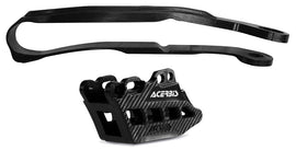 Acerbis Guide/Slider Kit 2.0 in black, designed for motorcycle protection, showing durable plastic sliders and mounting components.