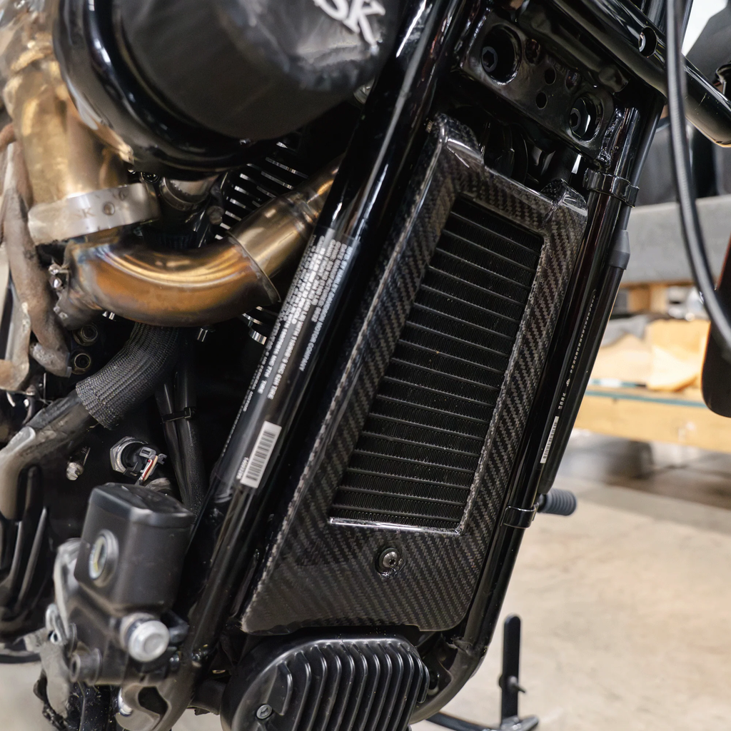 Carbon Fiber Oil Cooler Cover M8 Softail