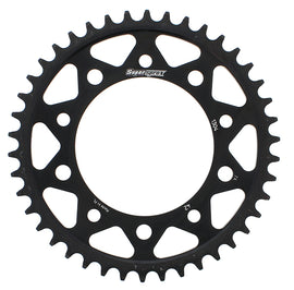 Supersprox steel rear sprocket for off-road bikes, 42-tooth, black finish, designed for 525 chains, durable motorcycle off-road component