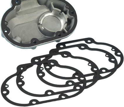 Set of five James Gasket clutch relay cover foam gaskets for Twin Cam 6-speed motorcycles, model 36805-06-F.