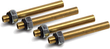 Charger l'image dans la galerie, Motion Pro 6mm short brass adapters, set of 4, for motorcycle tools and maintenance, shown in close-up image.