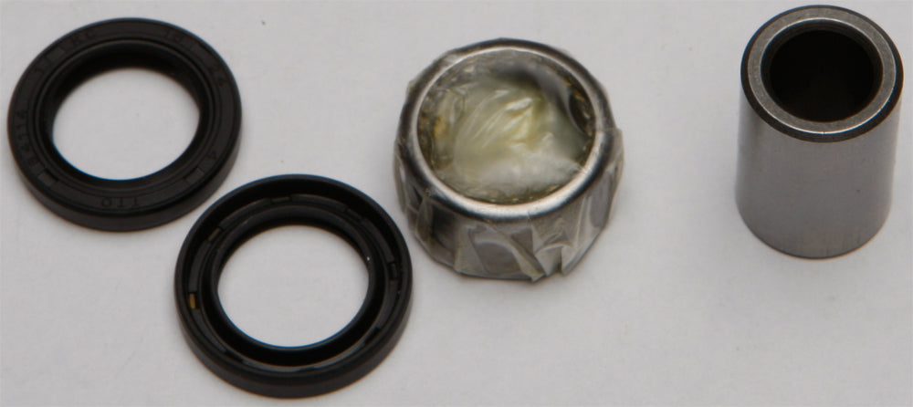 All Balls suspension shock bearing and seal kit 22-95053 showing various rubber seals and metal components for motorcycle shocks.