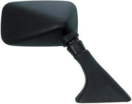 Emgo left motorcycle mirror with a black finish, featuring a round reflective surface and mounting arm for easy installation.