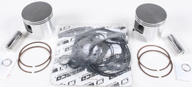 Wiseco Overbore Piston Kit SK1289 with pistons, rings, and components for motorcycle engine rebuild, showing the kit parts in detail.