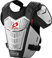 Load image into Gallery viewer, EVS Revo 5 Roost Guard in white, large/X-large size, protective gear for motocross or BMX riding.