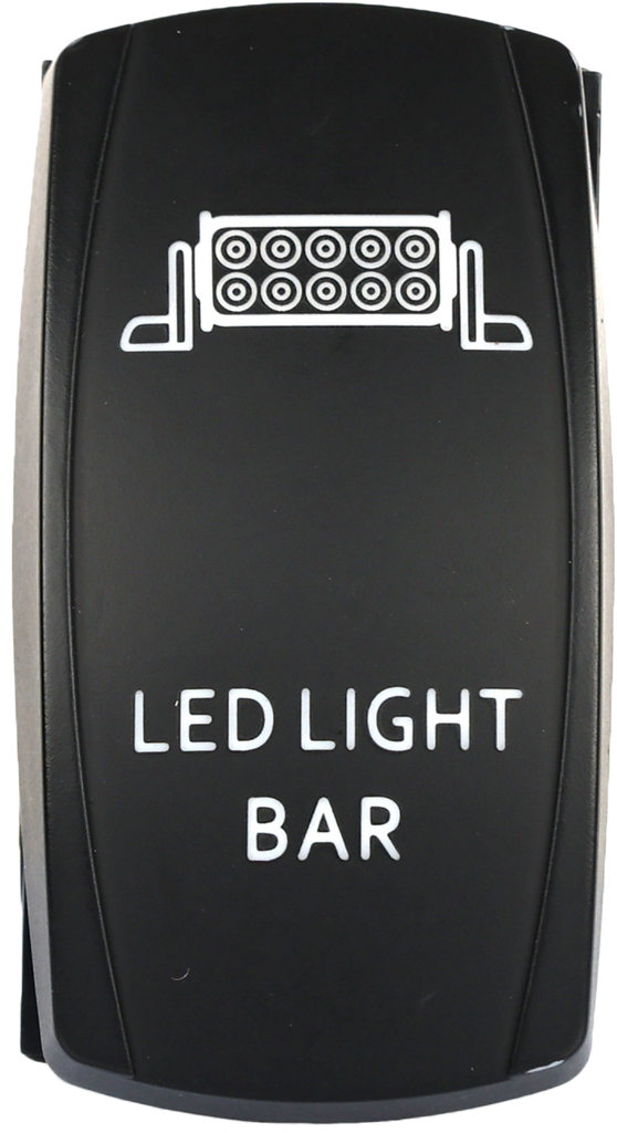 FLIP Switch Products standard rocker switch for light bars, model 12-9115, with black plastic housing and rocker actuator.