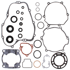 Vertex Complete Gasket Set with Oil Seals, featuring multiple gaskets and seals for engine repair, shown in the image.