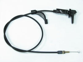 SP1 choke cable for A/C systems, hydraulic control line, durable metal construction with black sheathing, designed for automotive use