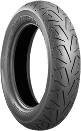 Bridgestone Battlecruise H50 rear motorcycle tire, 140/75R15 65H radial tubeless, showing tread pattern and sidewall details.