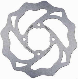 GALFER rear wave brake rotor for KTM and Husqvarna motorcycles, model 17-4415, shown with metallic wave design and mounting holes