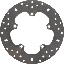 EBC Motorcycle Brakes front street rotor for Yamaha models, featuring a vented steel disc with mounting holes for enhanced stopping power.