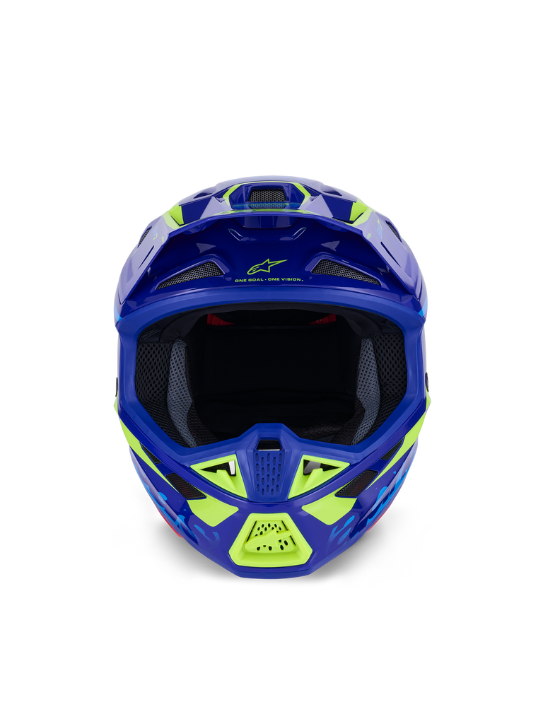 Sm7 Deed Helmet Blue/Ylw Fluo Glossy Md