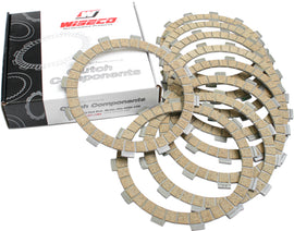 Wiseco clutch friction plates, 9 fiber KTM WPPF075, showing close-up of high-performance clutch components.