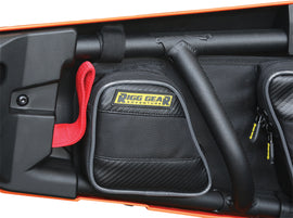 Nelson-Rigg Can-Am Maverick front door bag set, black weather-resistant storage bags attached to vehicle doors.