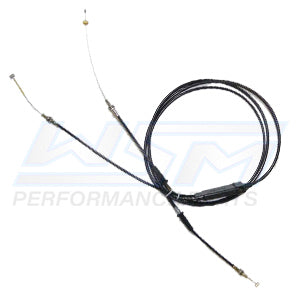 WSM Performance Parts throttle cable for hydraulic control lines, model SD 72-2250R, with metal fittings and durable construction.