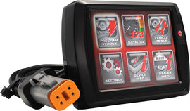 Dynojet Research Power Vision Black PV-1B J1850 automotive tuner device with display and control buttons.