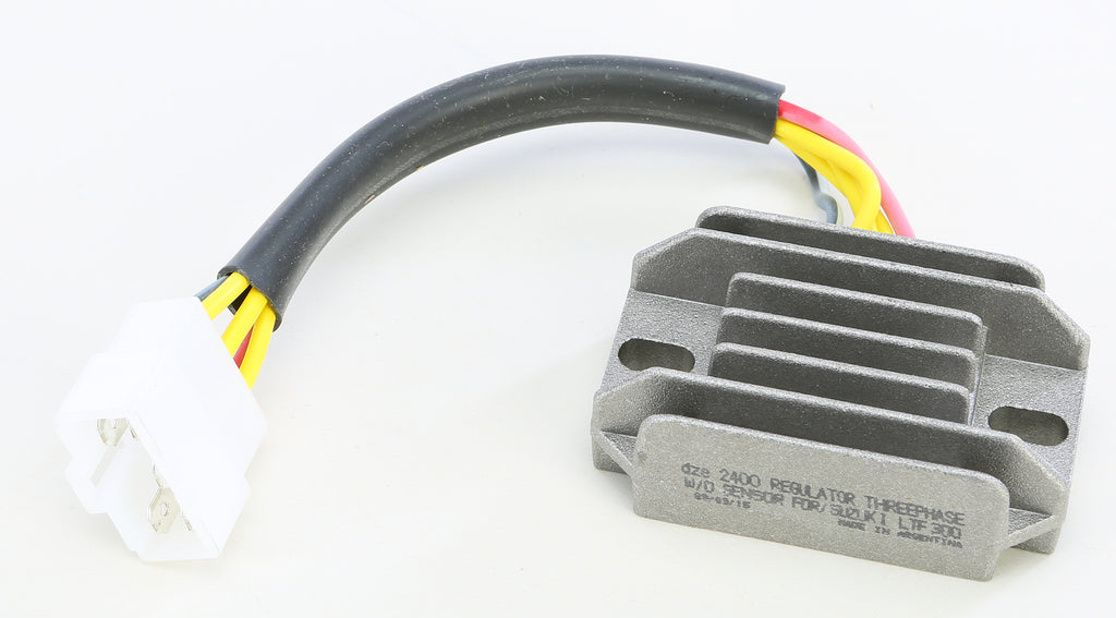 Ricks Motorsport Electric regulator and rectifier for motorcycle electrical systems, with visible wiring and mounting points.