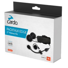 Load image into Gallery viewer, Cardo Systems Packtalk Edge 2nd helmet communication kit with speakers and microphone for motorcycle helmets.