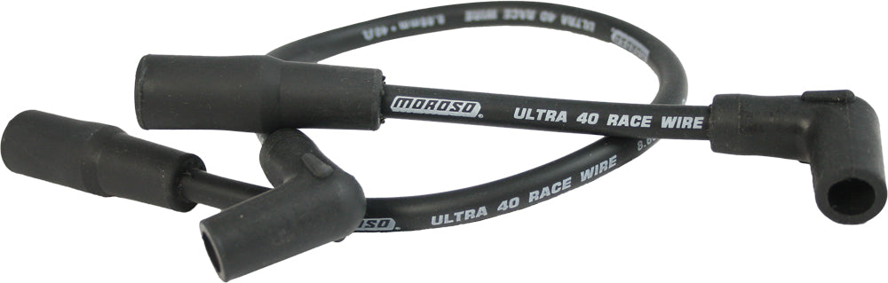Moroso Ignition Wires Ultra 40 set for 1999-2008 Ford F-150, electrical ignition system, with black ignition wires.