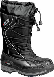 Black Baffin Inc Women's Ice Field Boots with sturdy design, insulated for cold weather, shown in a close-up view.
