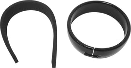HardDrive black frenched headlight trim ring with clamp style for 5-3/4 inch headlights, model 820-0321