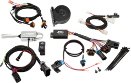XTC Power Products ATS kit with billet column for illumination, featuring wiring and control components in the image.
