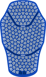 Rheon Level 1 full back protector in large/xl size, showing padded armor and adjustable straps for safety and comfort.