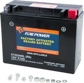 Fire Power Fire Power Battery Ctx24hl/C50-N18l-A sealed factory-activated battery with terminals and label markings