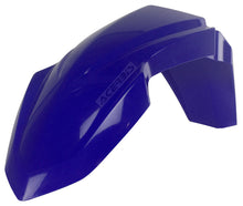 Charger l'image dans la galerie, Blue Acerbis front fender for motorcycle, featuring a sleek design and durable plastic construction.
