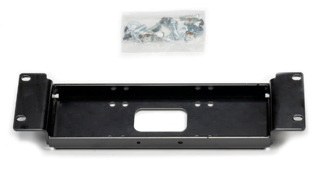 Warn winch mounting kit bracket, including metal mounting plate and hardware for secure installation on off-road vehicles.