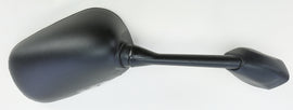 Right side Emgo motorcycle mirror with black housing and adjustable arm for Yamaha models 56-9834.