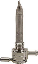 Golan Inc 3/8 NPT straight chrome petcock for fuel systems with 5/16 hose connection, used in intake and carb applications