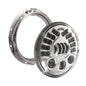 JW Speaker 8790A2 adaptive headlight bezel with 7-inch chrome mount ring, designed for illumination and vehicle lighting upgrades.