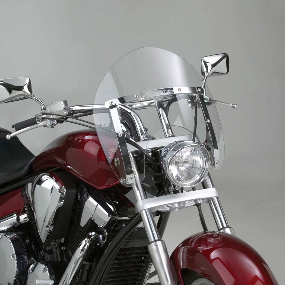 National Cycle Switchblade Shorty Clear Victory windshield with transparent windscreen and mounting hardware.