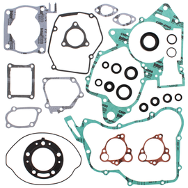 Vertex Complete Gasket Set with Oil Seals, including gaskets and seals for engine repair, in a detailed image.