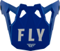 Fly Racing Formula CP slant visor in grey and blue, size MD-2X, designed for motorcycle helmets.