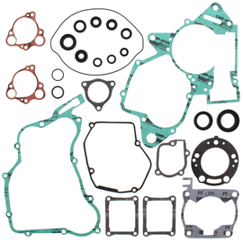 Vertex Complete Gasket Set with Oil Seals, including various gaskets and seals for engine maintenance, shown in the image.