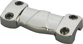 Willie & Max Handlebar Clamp Hon Chr Spirit steering component with chrome finish, designed for motorcycle handlebars.