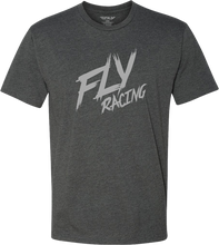 Load image into Gallery viewer, Fly Racing Fly Brawl Tee in charcoal, size small, featuring the casual graphic design on soft cotton fabric.