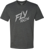 Fly Racing Fly Brawl Tee in charcoal, size small, featuring the casual graphic design on soft cotton fabric.