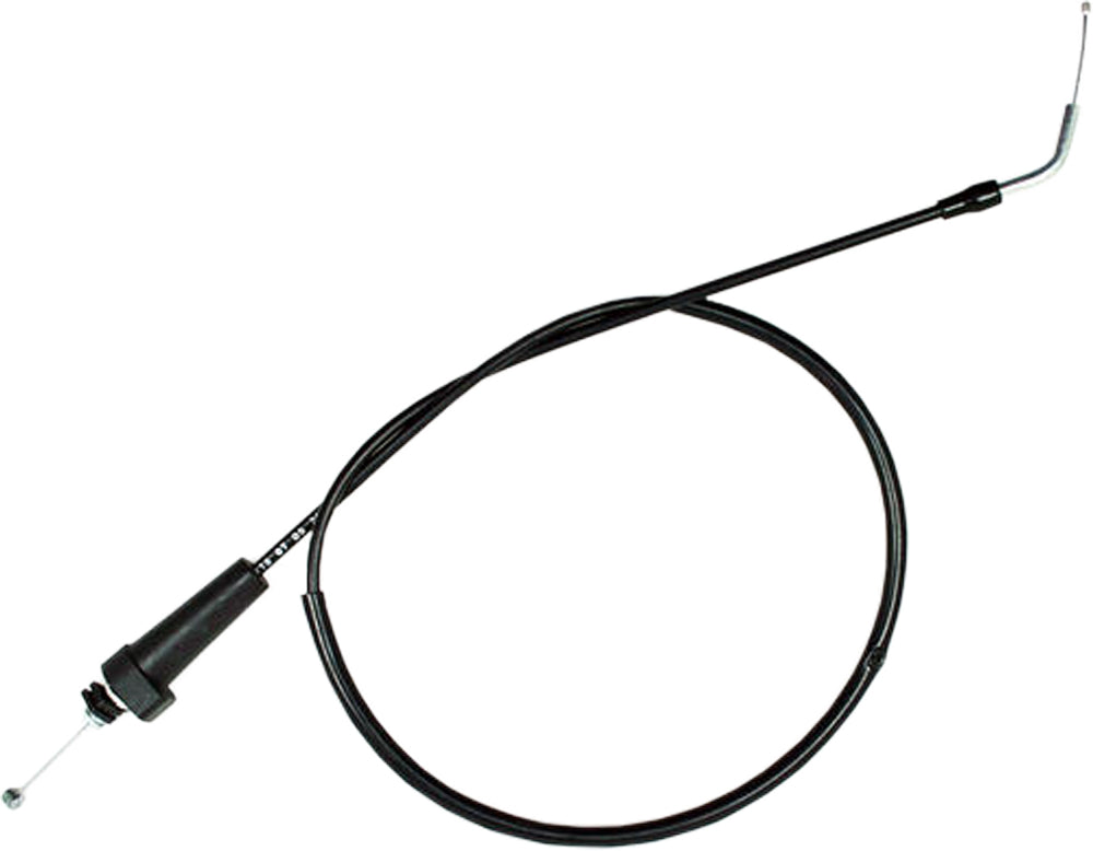 Motion Pro black vinyl throttle cable 70-4118 with metal fittings, designed for motorcycle control systems.