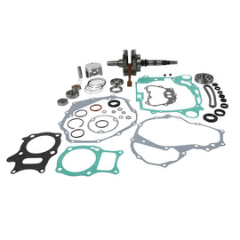 Vertex complete engine rebuild kit for Honda WR00011, includes engine components arranged on a clean work surface.
