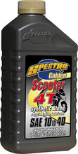 Load image into Gallery viewer, Spectro Golden Scooter Semi-Syn 4T 10W40 engine oil container, 1-liter bottle for motorcycle engine lubrication.