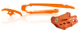 Acerbis orange block and slider kit for motorcycle protection, featuring durable plastic components with Acerbis branding.