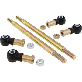 All Balls Tie Rod Upgrade Kit Pol 252-1046 for suspension, featuring metal tie rods and bushings in a close-up image.
