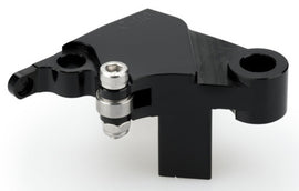 Black PUIG lever adapter clutch lever for Kawasaki, designed for easy installation and a sleek appearance.