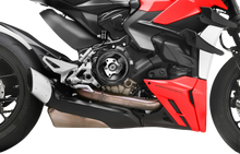 Load image into Gallery viewer, RIZOMA silver clutch cover for Ducati V2 motorcycle, featuring sleek metallic finish and precise fit.