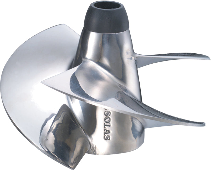 Solas drive impeller for Sea Doo models 10/18, part number 20-8093, shown in a close-up view with metallic blades.